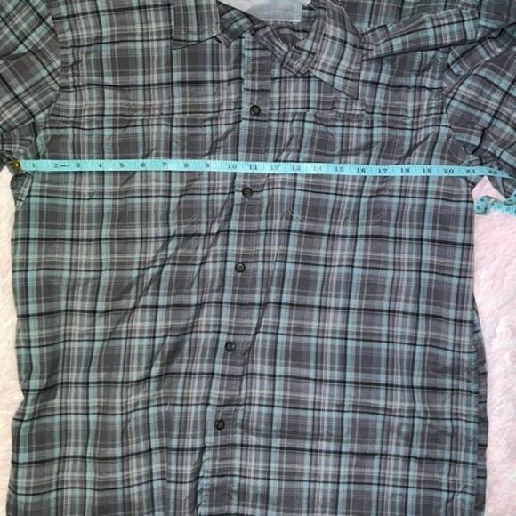 G.H. Bass Mens Gray Plaid Long Sleeve Collared Outdoor Button Up Shirt Sz Large - Picture 8 of 13